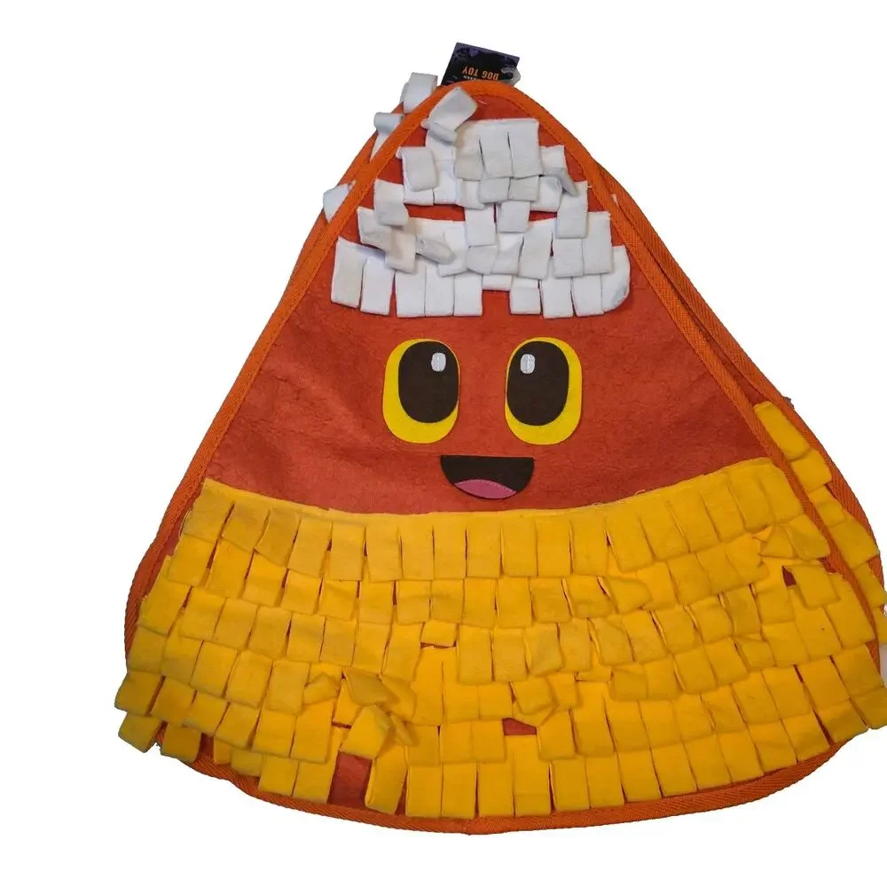 Lot of 3 Halloween Dog Toys Large Crinkle Mat/Blanket Orange Monster Face Meijer